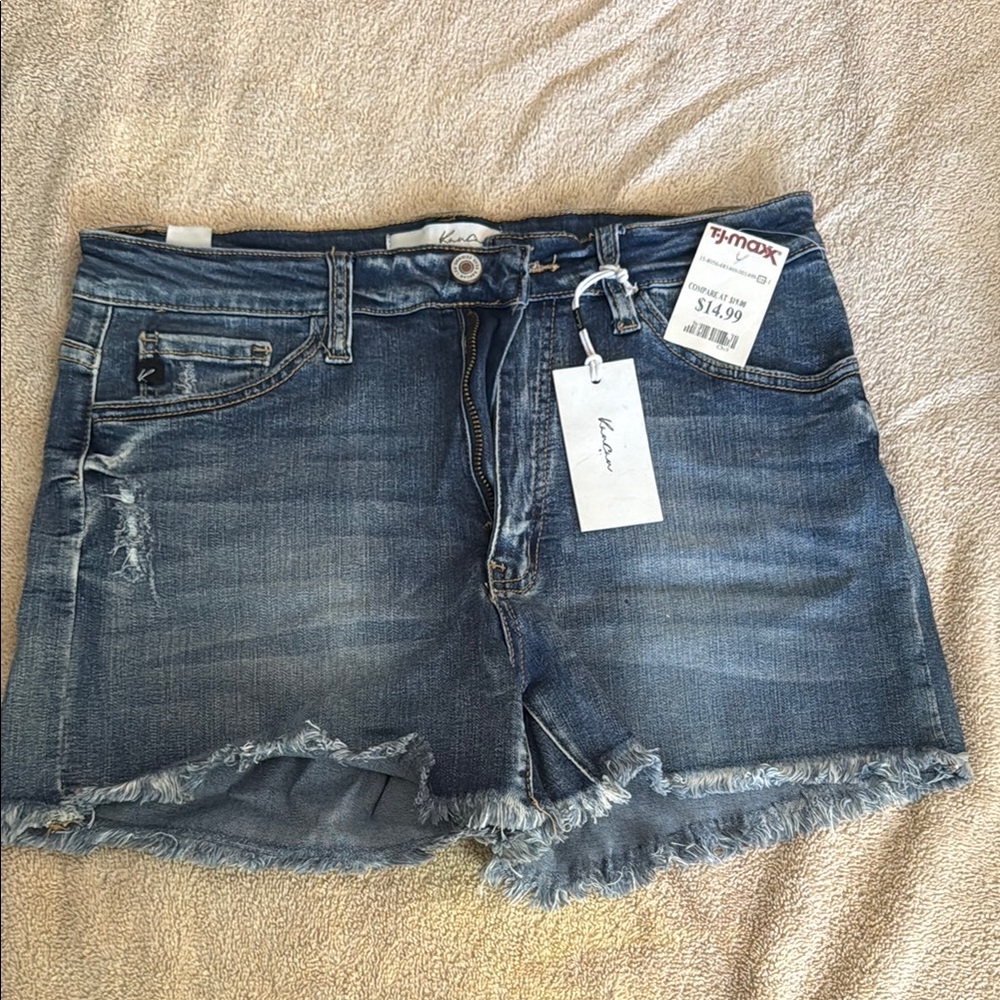 KanCan Blue Jean Shorts Distressed Hem